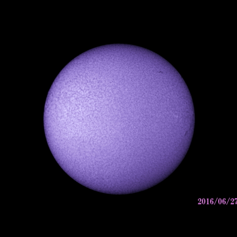 太陽のプロミネンス　2016/06/27 HαB