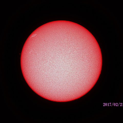 太陽　2017/02/21 Hα