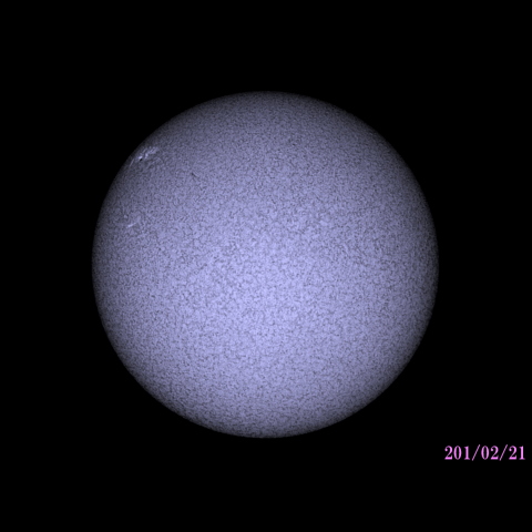 太陽　2017/02/21 HαB