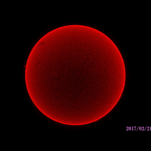 太陽　2017/02/21 HαR-(B+G)