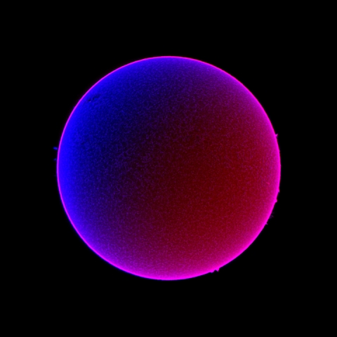 太陽　2017/02/21 自転によるドプラー効果