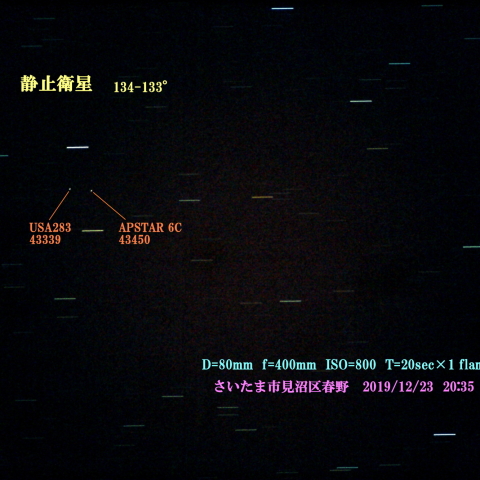 静止衛星　134-133°