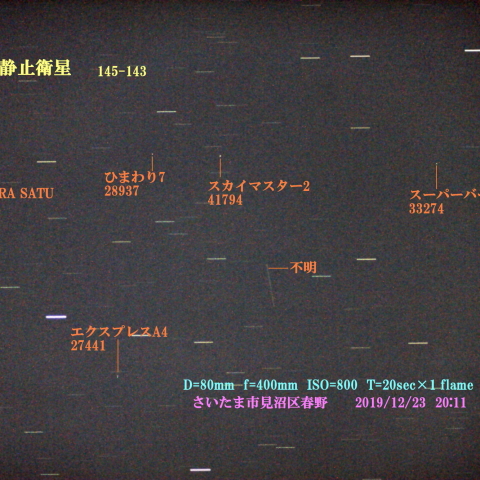 静止衛星 145-143°