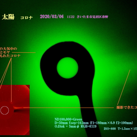 太陽のコロナ　2020/03/06