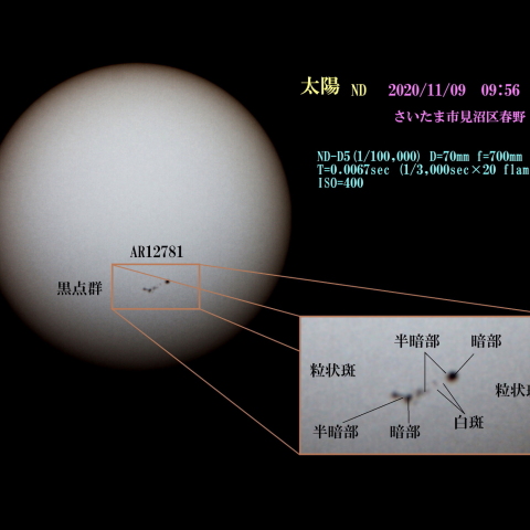 太陽 ND 2020/11/09