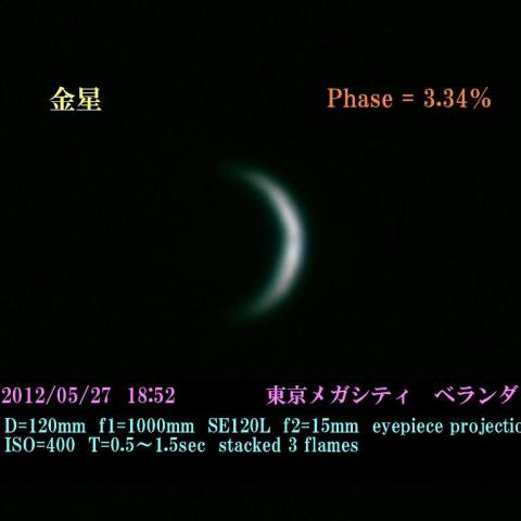 金星　Phase 3%