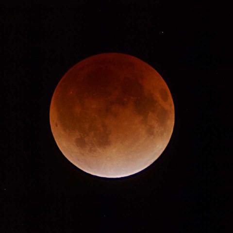 雪天の皆既月食