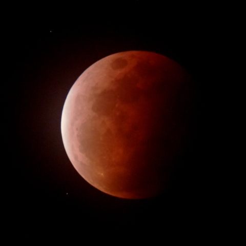 薄雲越しの皆既月食