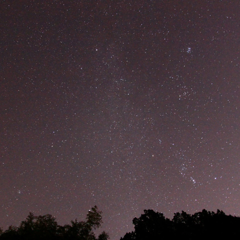 天の川と冬の星座たち