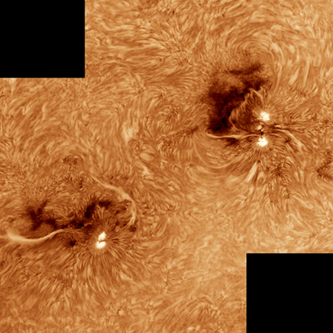 太陽彩層面 黒点群 20150418