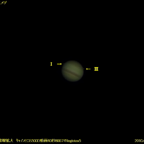 木星と衛星イオ、ガニメデ