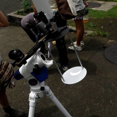 子ども達を集めて観測会