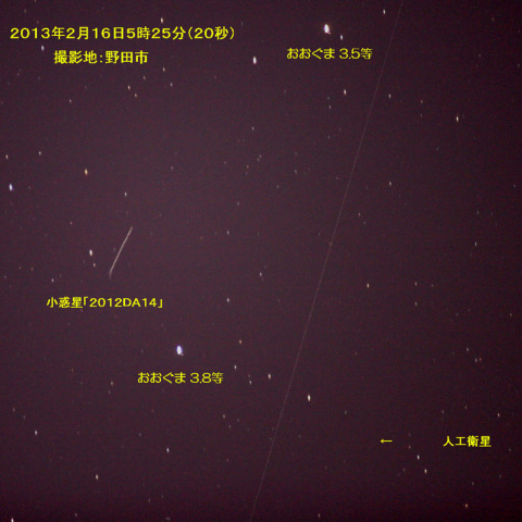小惑星と人工衛星