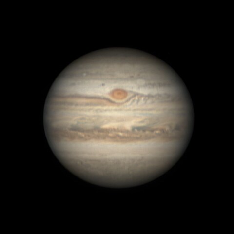 住宅街から撮影した木星