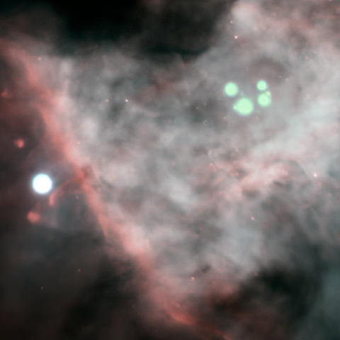 住宅街から撮影したオリオン大星雲中心部