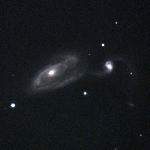住宅街から撮影した りょうけん座 NGC 5394 NGC 5395