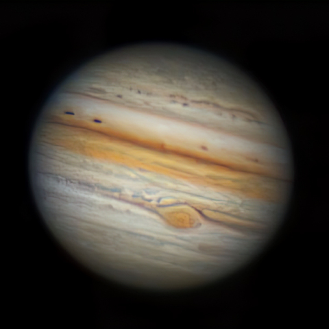 住宅街から撮影した 木星