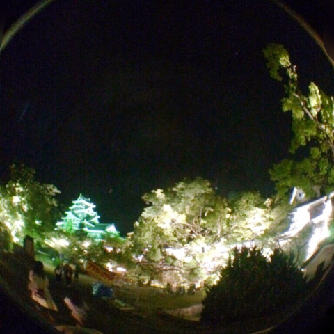 岡山城と木星