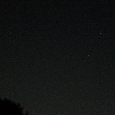 形が崩れた冬の大三角