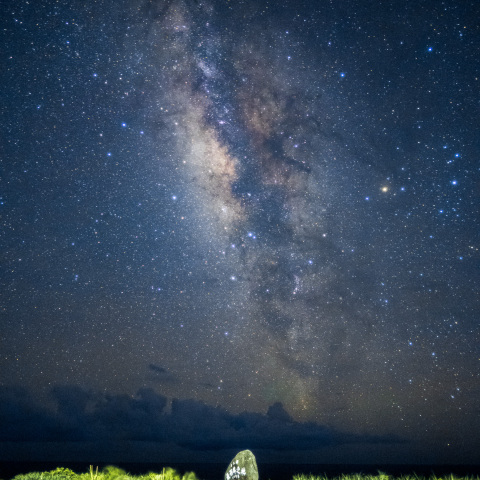 日本最西端の碑と天の川