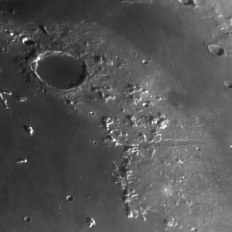 11月22日の月 アルプス谷