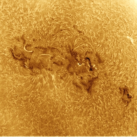 5月22日の太陽擬似カラー版