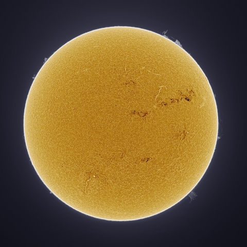 7月24日の太陽 擬似カラー版