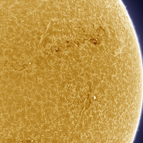 7月24日の太陽 擬似カラー版