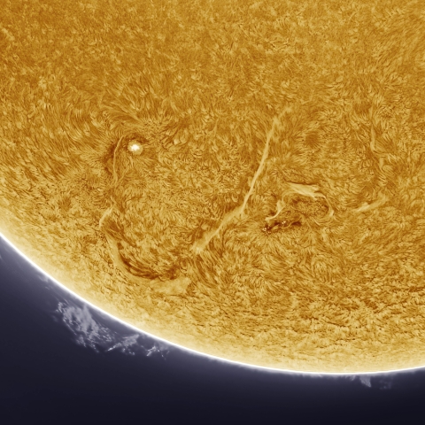 9月4日の太陽 Ha 擬似カラー版