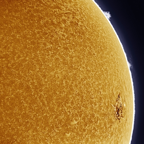 9月4日の太陽 Ha 擬似カラー版