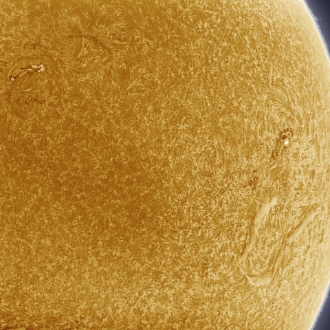 9月11日の太陽 Ha 擬似カラー版