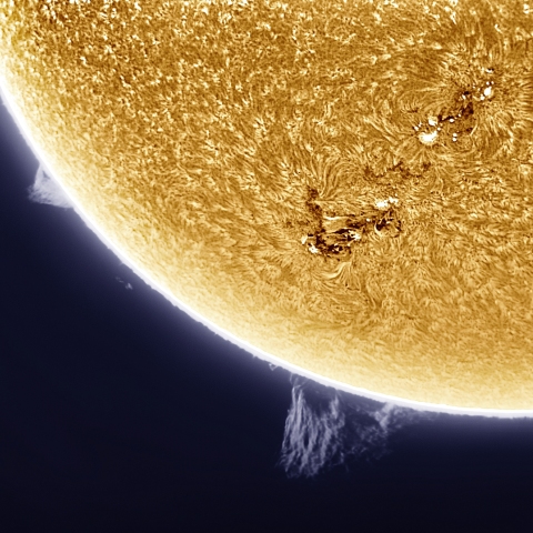 9月24日の太陽 Ha 擬似カラー版