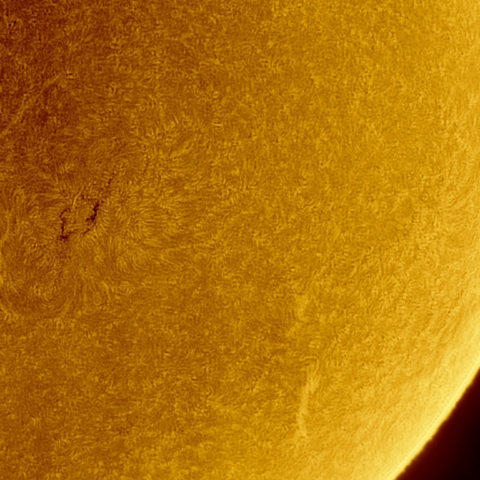 12月25日の太陽 Ha 擬似カラー版