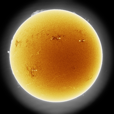 01月01日の太陽 Ha 擬似カラー版