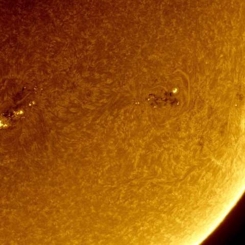 01月08日の太陽 Ha 擬似カラー版