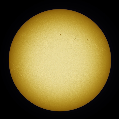 01月29日の太陽 白色光 擬似カラー版
