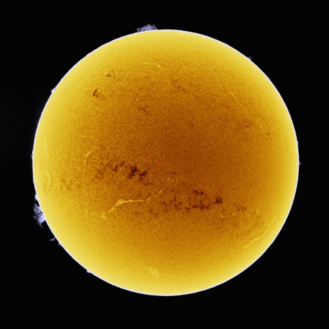 02月05日の太陽 Ha 擬似カラー版