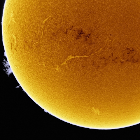 02月05日の太陽 Ha (6cm) 擬似カラー版