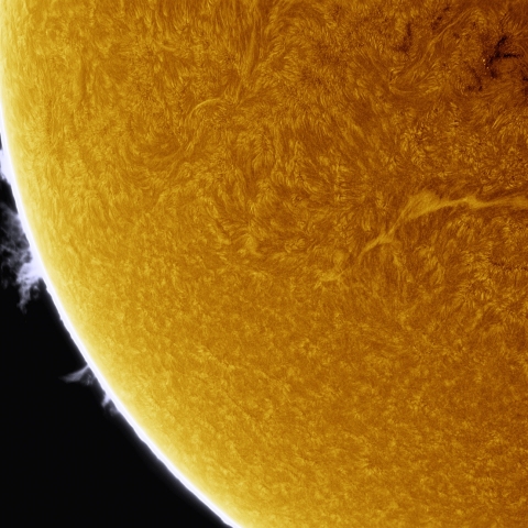 02月05日の太陽 Ha (12cm) 擬似カラー版