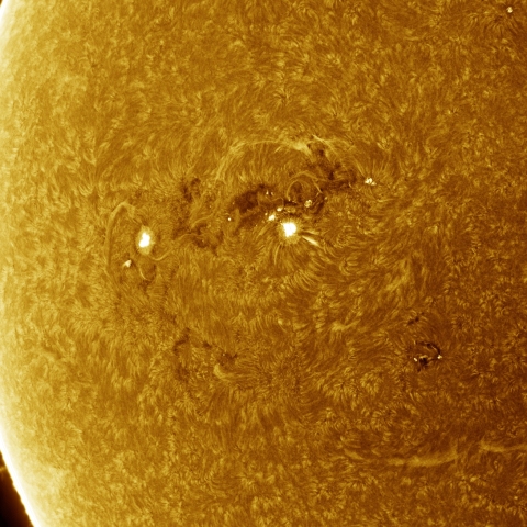 02月12日の太陽 Ha 擬似カラー版