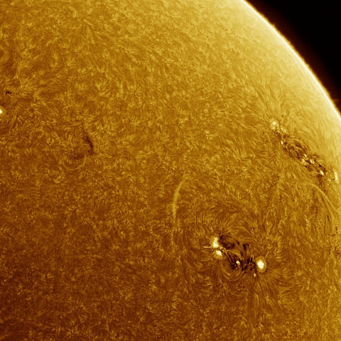 02月12日の太陽 Ha 擬似カラー版