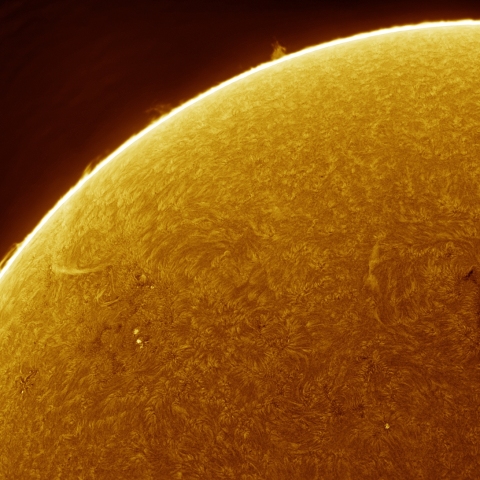 02月12日の太陽 Ha 擬似カラー版