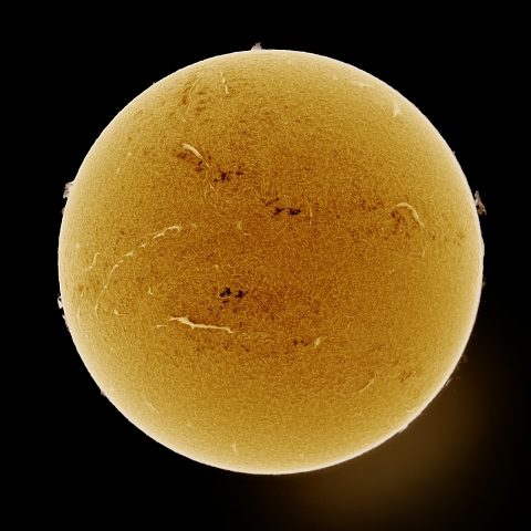 04月02日の太陽 Ha 擬似カラー版