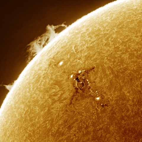 05月21日の太陽 Ha 擬似カラー版