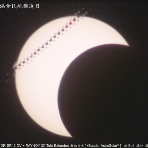 部分日食とジェット凌日