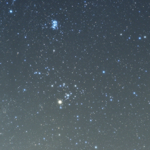 プレアデス星団と牡牛座