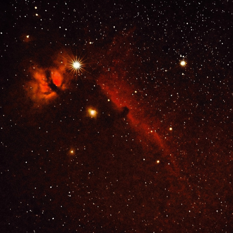 燃える木星雲と馬頭星雲