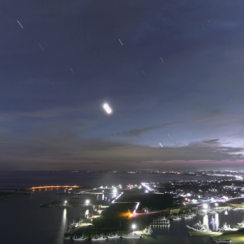 飯岡夜景、星景