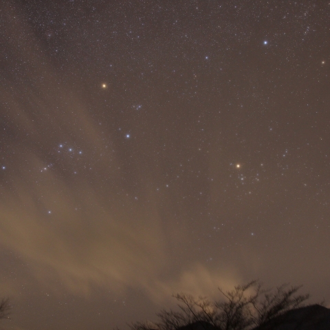 ふたご座流星群とオリオン座　2020/12/14