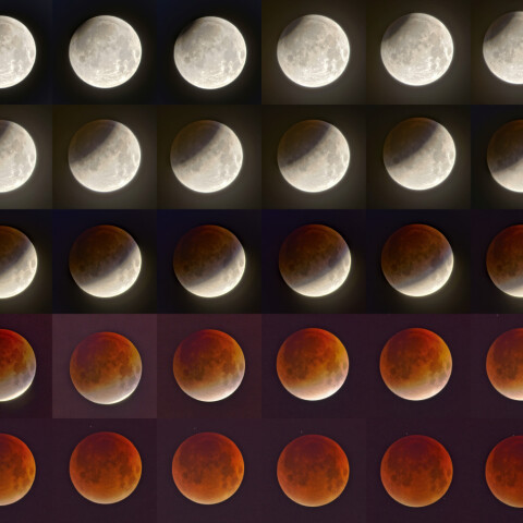 皆既月食のHDR画像